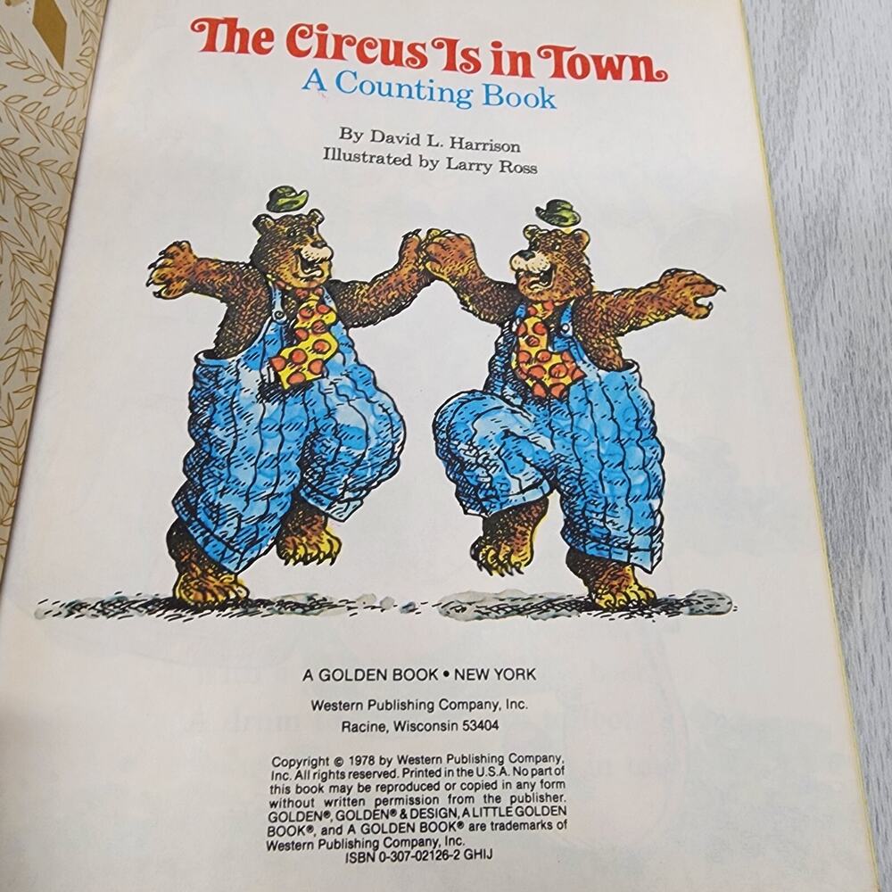 Lot Of 6 Little Golden Books Vintage: New Baby Word Book Circus In Town Animals - Picture 9 of 13